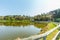 Stausee in the hills at the German town of Gerolstein, Germany