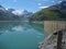 Stausee mooserboden dam in austrian alps