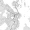 Stavanger map, Norway. Grayscale city map, vector streetmap