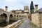 Stavronikita medieval monastery building details on Holy Mount Athos