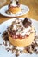 Stawberry angel cake and chocolate crumble Dessert