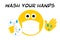 Stay cool wash your hands Cool emoji and face mask cool to prevent the spread of virus, coronavirus covid19 youth concept