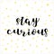 Stay curious. Brush lettering.