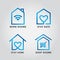 Stay at Home icon vector flat illustration. Coronavirus, COVID 19 Quarantine and protection logo.