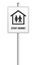 Stay Home Information Board Couple House Symbol