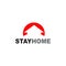 Stay Home information icon design template