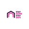 Stay Home information icon design template