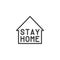 Stay Home line icon