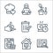 stay at home line icons. linear set. quality vector line set such as read, cleaning, wash, coffee time, clean, washing hands,