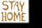 Stay At Home message made of buckwheat on white background. Motivation quote Stay At Home for stay-at-home order mode