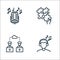 Stay at home for quarantine line icons. linear set. quality vector line set such as , working, jigsaws