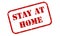 Stay At Home Rubber Stamp Vector