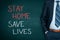 Stay home save lives quarantine concept