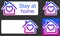 Stay at home sign social media sticker