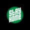 Stay at home - slogan with a house and a lighted window. Protection measure from coronavirus. Stay home - quote or hash tag.