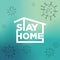 Stay home stop covid icon