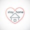 Stay home typography poster.