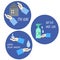 Staying home. Medical vector theme illustration. Vector logo and icon. Wash and sanitize your hands