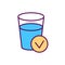 Staying hydrated RGB color icon