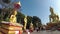 Steadicam Shot Temple of big golden Buddha, Pattaya. Thailand.