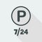 Steady parking service 24/7 - Vector web icon