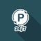 Steady parking service 24/7 - Vector web icon