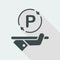 Steady parking service area - Vector web icon