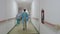 Steady shot of a hospital corridor