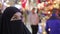 Steadycam - Woman with headscarf shopping at Grand Bazaar,Istanbul,Turkey