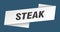 steak banner template. steak ribbon label.