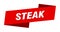 steak banner template. steak ribbon label.