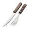 Steak cutlery set - knife and fork isolated