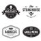 Steak House, barbecue, bbq party, restaurant logo templates. Collection elements for grill menu design
