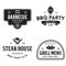 Steak House, barbecue, bbq party, restaurant logo templates. Collection elements for grill menu design