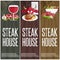 Steak house vector banners