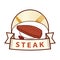 steak label. Vector illustration decorative design
