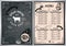 Steakhouse, barbecue grill bar menu template - A4 card