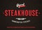 Steakhouse. Vintage 3d Premium Alphabet.