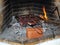 Steaks Cooking on Open Fire