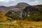 Steall Waterfall in Scotland. Beautiful nature.