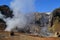 Steam Billowing Up from the Volcanic Fumaroles in Iceland