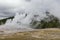 Steam clouds above Old Faithful