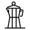 Steam coffee maker icon, outline style