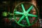 Steam Engine Wheel in Light and Shadow