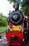 Steam locomotive blowing off the smoke