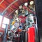 Steam locomotive control room