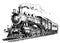 Steam Locomotive hand drawn sketch Vector illustration
