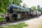 Steam locomotive and Pullman rail wagon