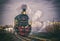 Steam locomotive vintage train rides on the railway