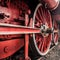 Steam locomotive wheel detail